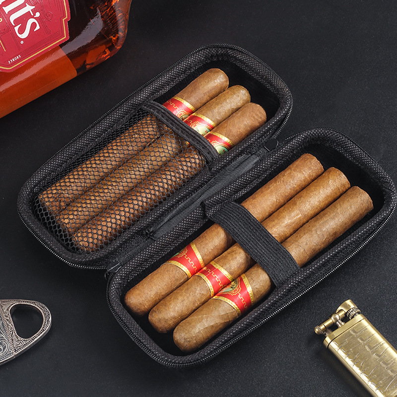 6-Count Portable Cigar Case Li - Premium Cigar Case ulasan dan harga