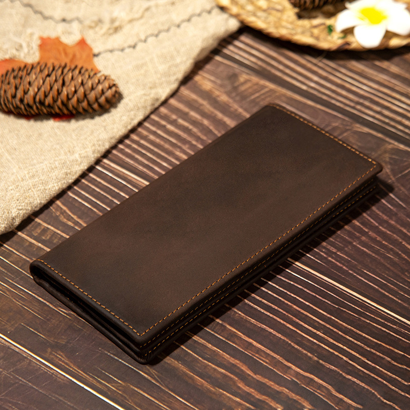 Men's Genuine Leather Long Wal - Leather Wallet Men ulasan dan harga