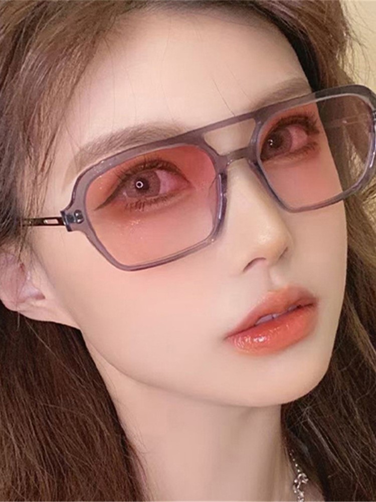 Retro Double Bridges Sunglasse - Sunglasses Uv400 ulasan dan harga
