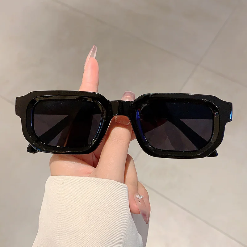 Vintage Rectangle Frame Sungla - Designer Sunglasses ulasan dan harga