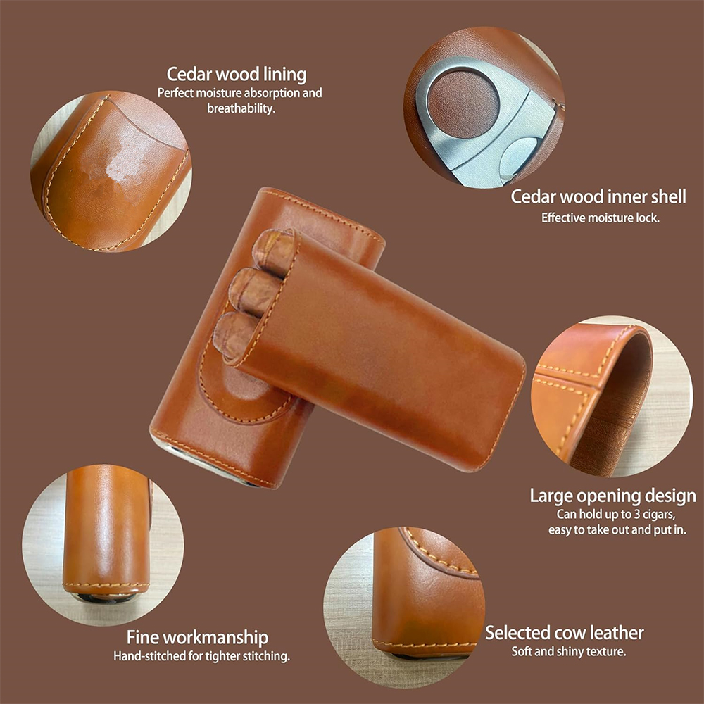 Portable Cigar Humidor Kit, Pr - Premium Cigar Case ulasan dan harga
