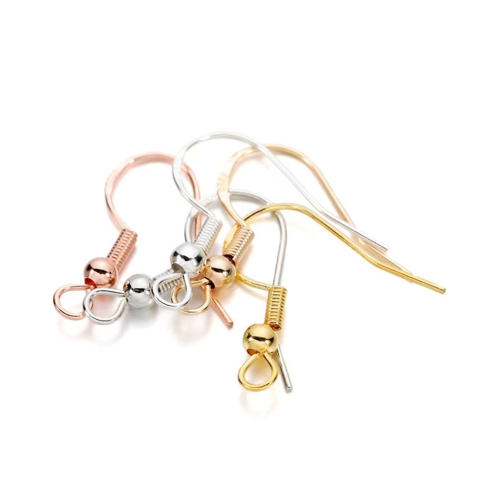Gold Plated Earring Hooks 100P - Gold Plated Jewelry ulasan dan harga